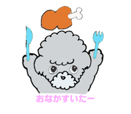 Silver toy poodle sticker #2461839