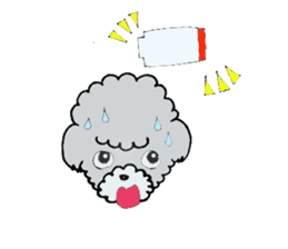 Silver toy poodle sticker #2461840