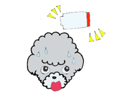 Silver toy poodle sticker #2461840