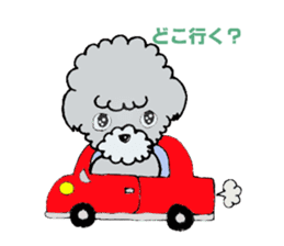 Silver toy poodle sticker #2461841