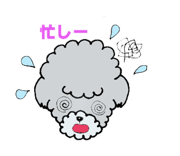 Silver toy poodle sticker #2461842