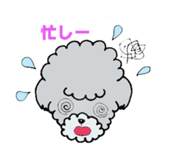 Silver toy poodle sticker #2461842
