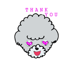 Silver toy poodle sticker #2461843