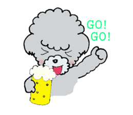 Silver toy poodle sticker #2461845