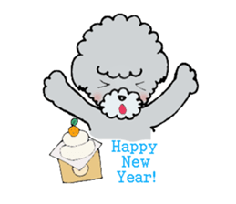 Silver toy poodle sticker #2461846