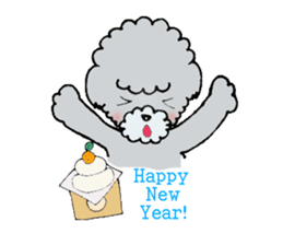 Silver toy poodle sticker #2461846