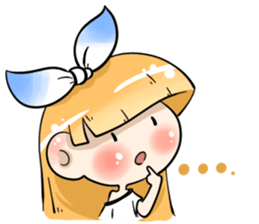 Cute beach girl sticker #2462499