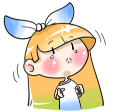 Cute beach girl sticker #2462503