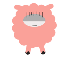 my name pink sheep sticker #2462693