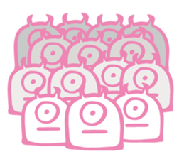 Funny monsters trio sticker #2464406
