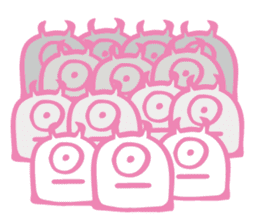 Funny monsters trio sticker #2464406