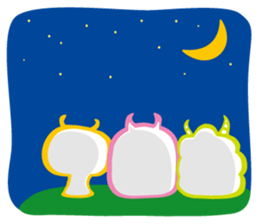 Funny monsters trio sticker #2464407