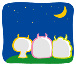 Funny monsters trio sticker #2464407