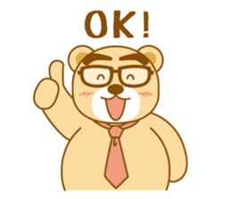 Bear businessman KUMATA sticker #2464690