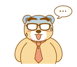 Bear businessman KUMATA sticker #2464695