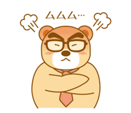 Bear businessman KUMATA sticker #2464696
