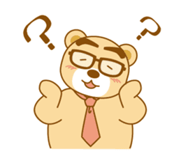 Bear businessman KUMATA sticker #2464697