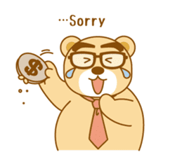 Bear businessman KUMATA sticker #2464710