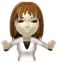 Comical 3D girl sticker sticker #2465968