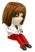 Comical 3D girl sticker sticker #2465971