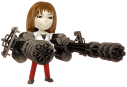 Comical 3D girl sticker sticker #2465977