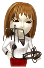 Comical 3D girl sticker sticker #2465985