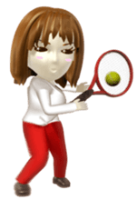 Comical 3D girl sticker sticker #2465986