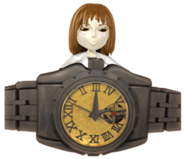 Comical 3D girl sticker sticker #2465990