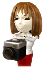 Comical 3D girl sticker sticker #2465994