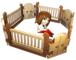 Comical 3D girl sticker sticker #2465999