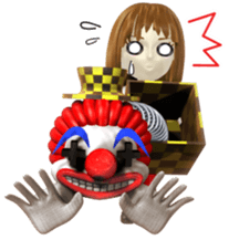 Comical 3D girl sticker sticker #2466002