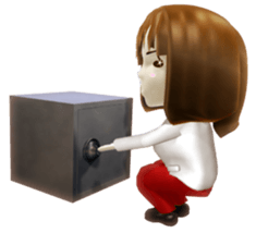 Comical 3D girl sticker sticker #2466003