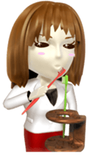 Comical 3D girl sticker sticker #2466004