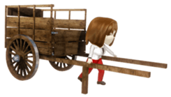 Comical 3D girl sticker sticker #2466005