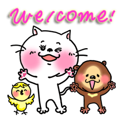 Daily life greetings sticker of the cat.