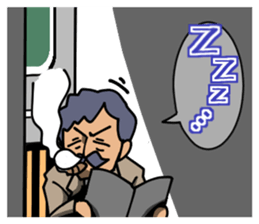 Stake out! Detective in front of Wall. sticker #2468163