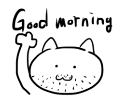 Interesting sticker white cat. sticker #2468848