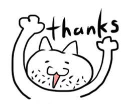 Interesting sticker white cat. sticker #2468849