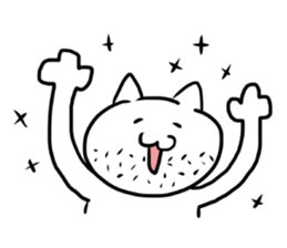 Interesting sticker white cat. sticker #2468850