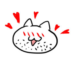 Interesting sticker white cat. sticker #2468851