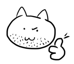 Interesting sticker white cat. sticker #2468852