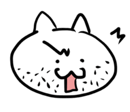 Interesting sticker white cat. sticker #2468853