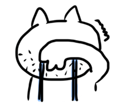 Interesting sticker white cat. sticker #2468855