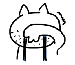 Interesting sticker white cat. sticker #2468855