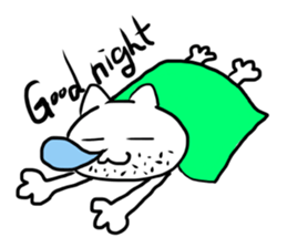 Interesting sticker white cat. sticker #2468856