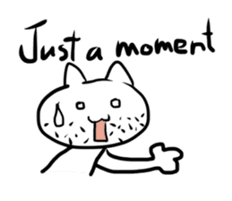 Interesting sticker white cat. sticker #2468857