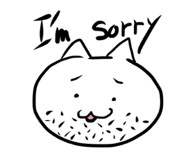 Interesting sticker white cat. sticker #2468858