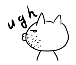 Interesting sticker white cat. sticker #2468859