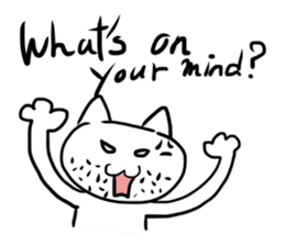 Interesting sticker white cat. sticker #2468860