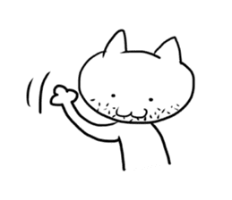 Interesting sticker white cat. sticker #2468861